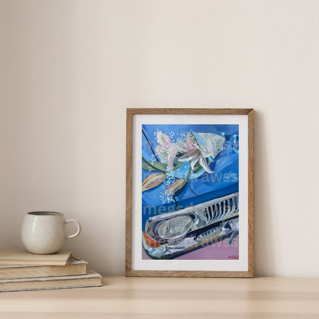 Blue Car Print
